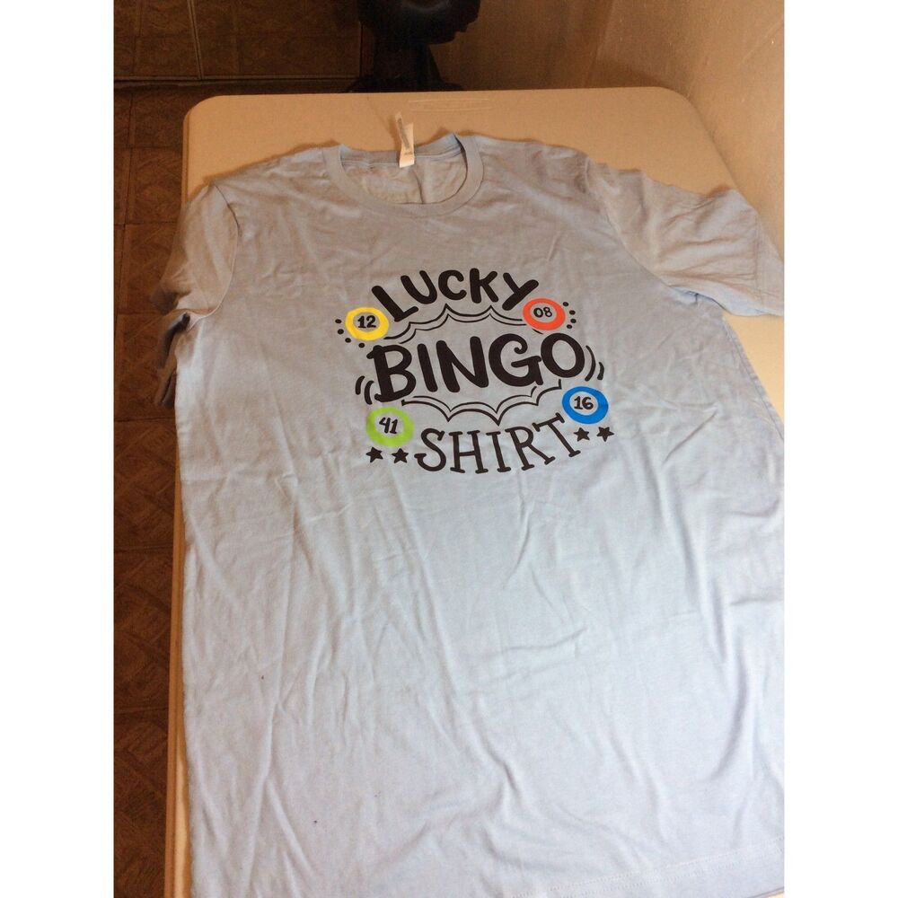 Lucky Bingo Shirt Blue Size Large